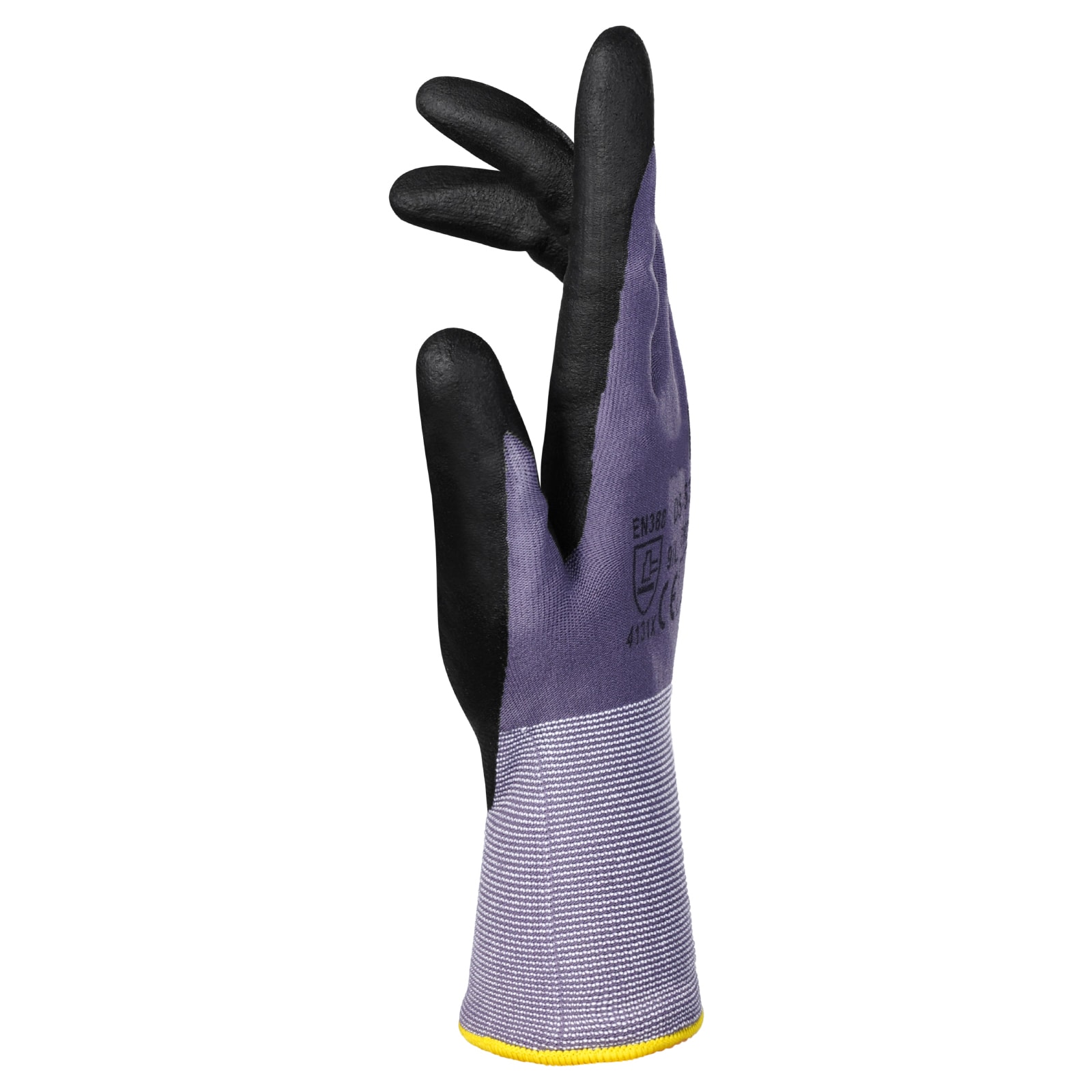 Work Gloves 12-Pair Touch Screen Nitrile-Coated Garden Construction Gloves_voghion.com